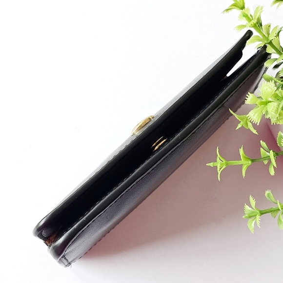 Authentic Coach Slim Card Case Wallet Refined Genuine Calf Leather C4818 Black - Picture 12 of 15